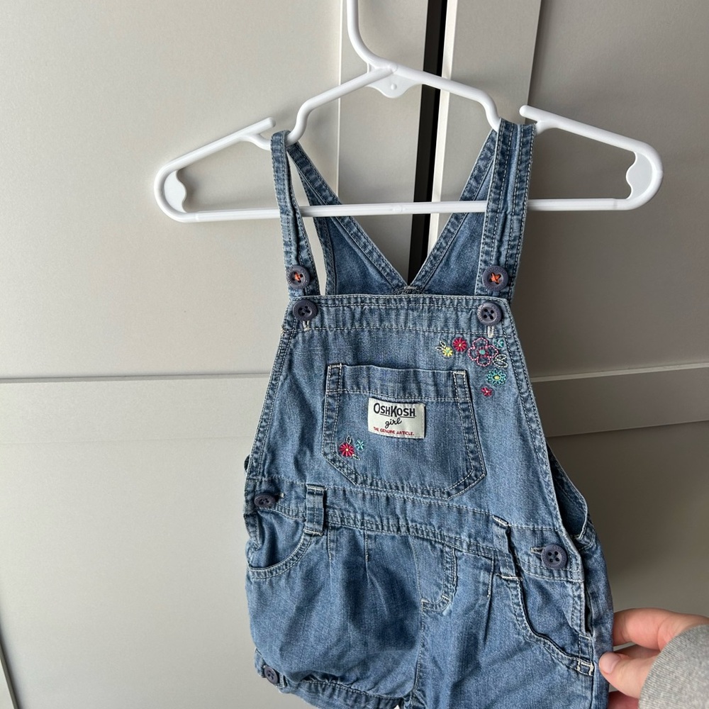OshKosh B'gosh Floral Embroidered Shortalls
